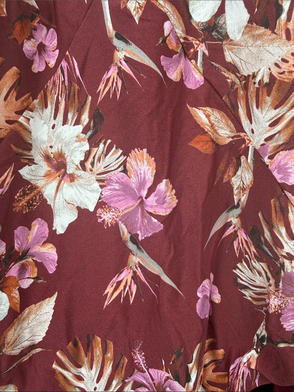 Gianni Bini GB  Floral One-Piece Swimsuit halter Burgundy - Picture 4 of 9